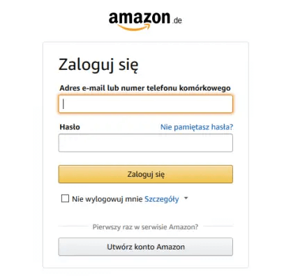 amazon zakladanie konta