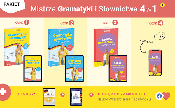 Gramatyka niemiecka (A1, A2, B1, B2) - proste wyjaśnienia, darmowe